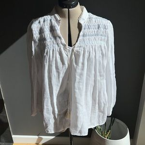 Michael Stars white peasant Top